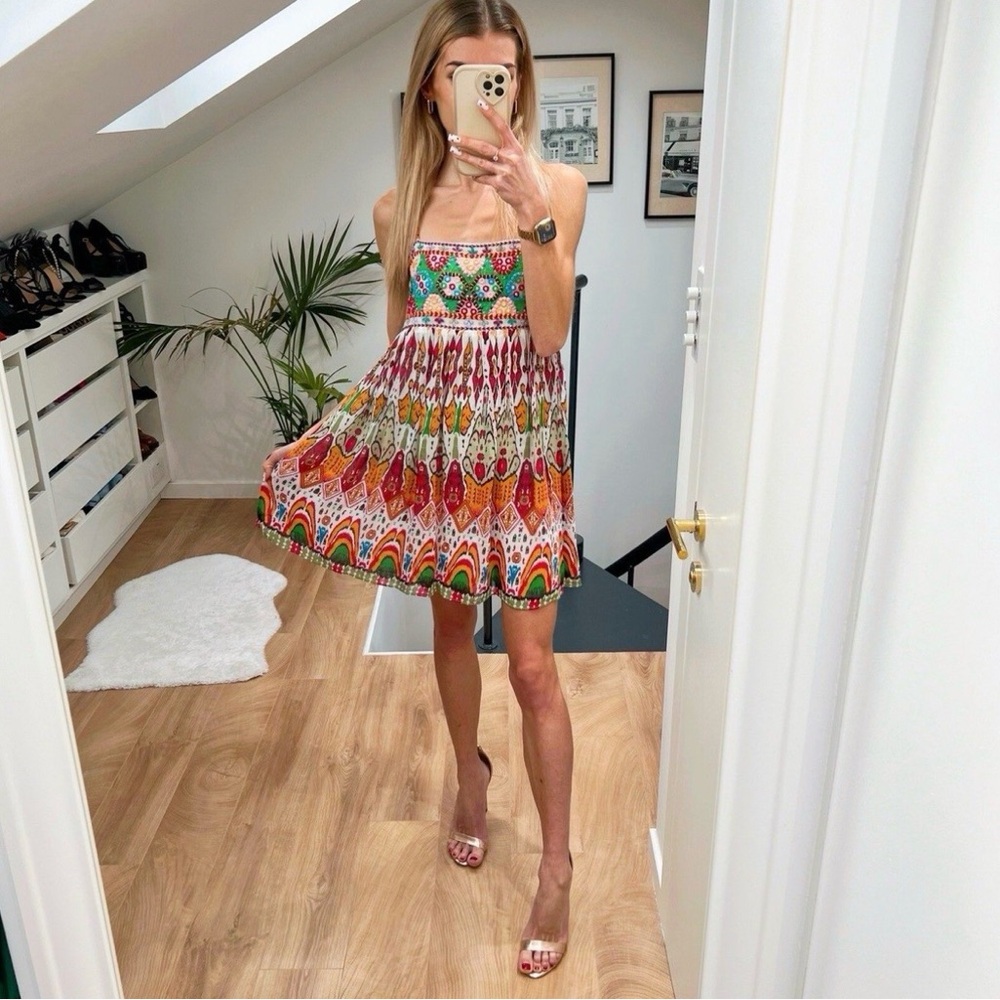 Zara Boho Embroidered Dress